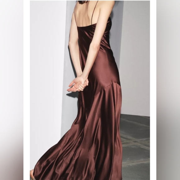 Zara Lingerie Satin Strap Dress - Picture 3 of 8